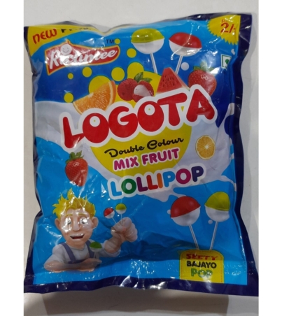 Richmee Logota Double colour Mix Fruit Lollipop 1