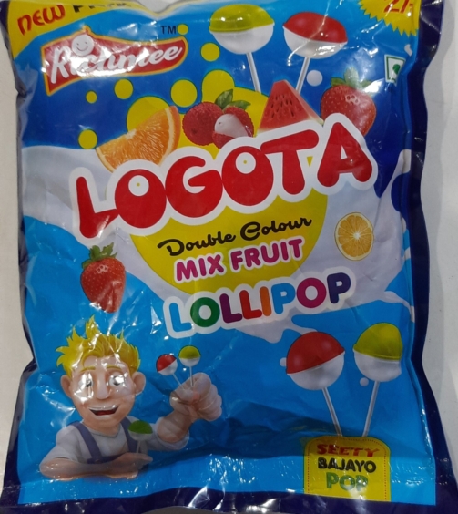 Richmee Logota Double colour Mix Fruit Lollipop