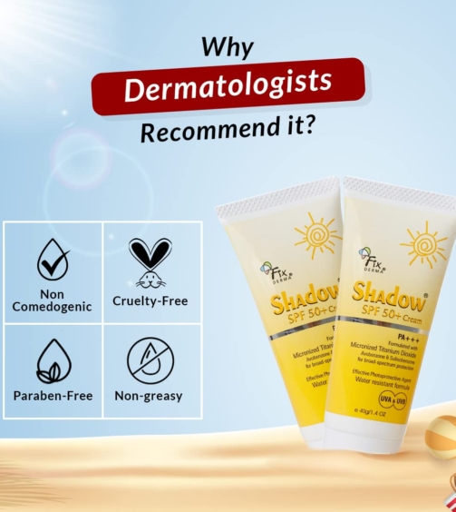 Shadow SPF 50+ Sunscreen Cream Fix Derma 75gms 1