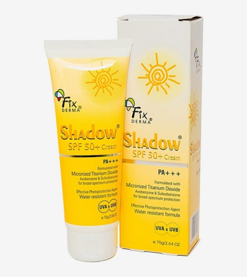 Shadow SPF 50+ Sunscreen Cream Fix Derma 75gms