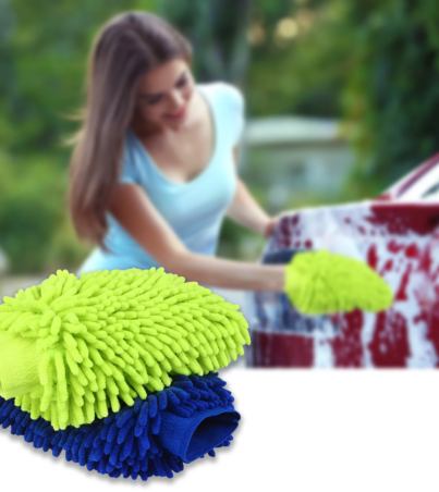 Car Washing Gloves 2 Sided Microfiber Gloves(Unisex)