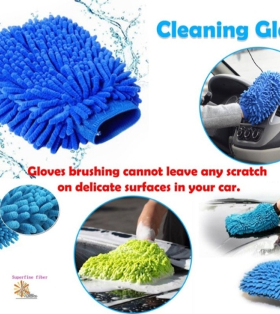 Car Washing Gloves 2 Sided Microfiber Gloves(Unisex) 6