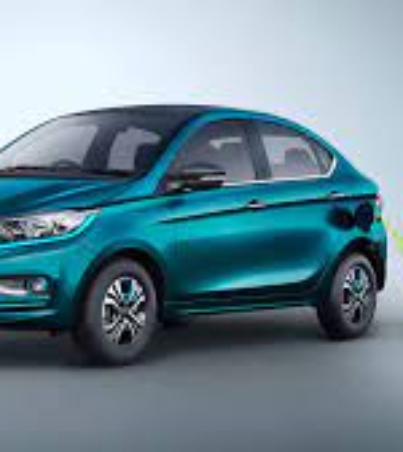Tigor EV also gets blue highlights inside the headlamps and on the 14-inch stylised steel wheels