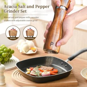 Cooking Refillable Natural Manual Wooden Sea Salt Jar Spice Grinder Salt and Pepper Mill Kitchen Tool